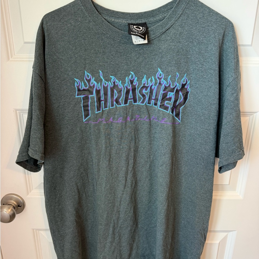 Thrasher Blue Flame Graphic Tee
